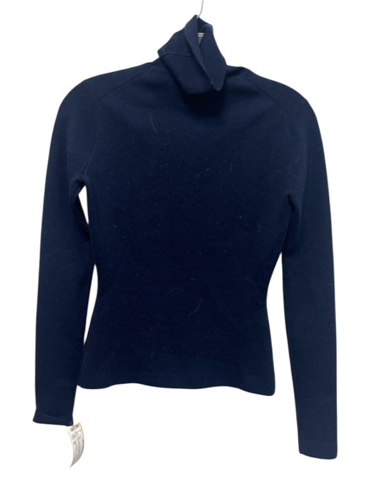 Gabriela Hearst Size XS Navy Wool Blend Long Sleeve Turtle Neck Knit Top Navy / XS