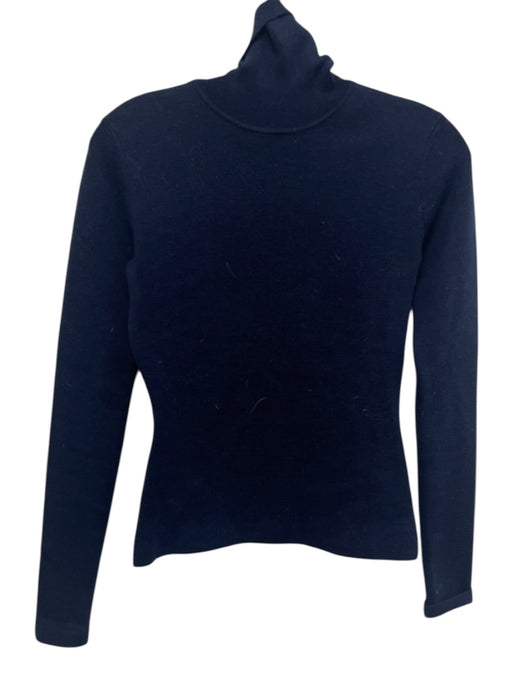 Gabriela Hearst Size XS Navy Wool Blend Long Sleeve Turtle Neck Knit Top Navy / XS