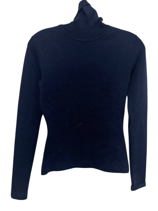 Gabriela Hearst Size XS Navy Wool Blend Long Sleeve Turtle Neck Knit Top Navy / XS