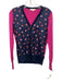 Ann Mashburn Size XS Purple & Multi Cashmere Long Sleeve Buttons Floral Sweater Purple & Multi / XS