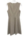 Peserico Size 38 Gray Cotton Blend Sleeveless Midi Back Zip Dress Gray / 38