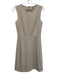 Peserico Size 38 Gray Cotton Blend Sleeveless Midi Back Zip Dress Gray / 38