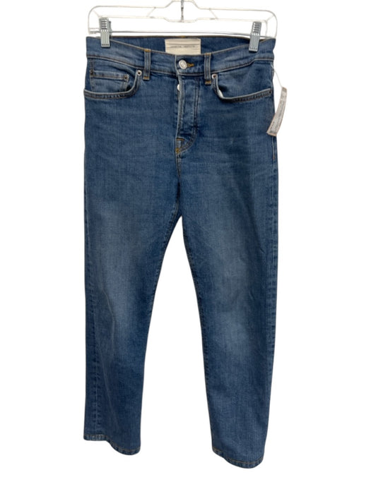 Jeanerica Size 26 Medium Wash Cotton Mid Rise Button Up Straight Jeans Medium Wash / 26