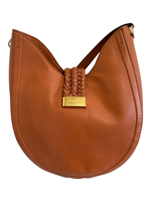 Altuzarra Brown Leather Shoulder Strap Magnetic Close Braided Strap Bag Brown / M