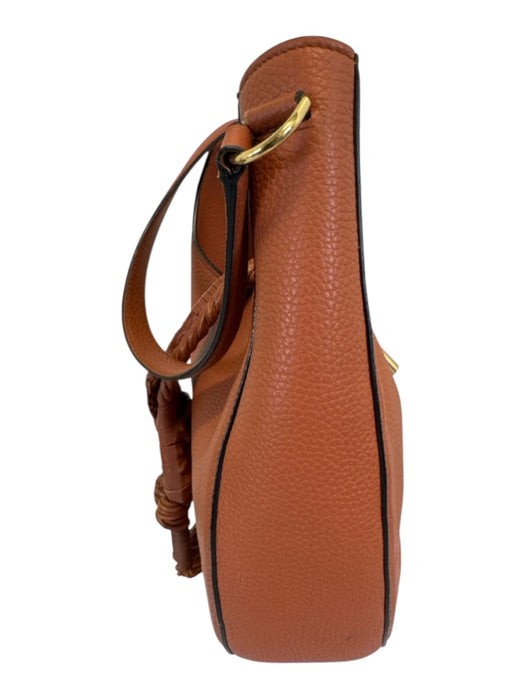 Altuzarra Brown Leather Shoulder Strap Magnetic Close Braided Strap Bag Brown / M