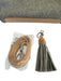 Graf Lantz Gray & Beige Wool & leather Crossbody & Hand Bag Magnetic Close Bag Gray & Beige / M/L