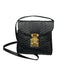 Kleinberg Sherrill Black Leather clasp closure Cross Body Strap Textured Bag Black / S