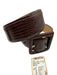 W. Kleinberg Brown Lizard Leather Square Buckle Textured Belts Brown / S