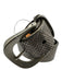 Elliot Rhodes Silver Leather Snake Embossed Silver Hardware Belts Silver