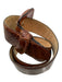 encueros Brown Leather Croc Embossed Belts Brown / M