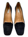 Fratelli Rossetti Shoe Size 37 Black Leather Suede Square Toe Stacked Heel Pumps Black / 37