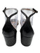 Aquazzura Shoe Size 37 Black & Beige Leather Block Heel Tie Ankle Sandals Black & Beige / 37