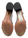 Aquazzura Shoe Size 37 Black & Beige Leather Block Heel Tie Ankle Sandals Black & Beige / 37