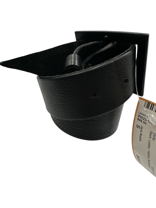 Jack Rabbit Black Leather Pebbled Belts Black / S