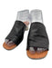 Robert Clergerie Shoe Size 37 Black & Beige Leather Reflective Detail Sandals Black & Beige / 37