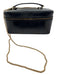 Gucci Black Leather Rectangle Top Handle Bamboo Detail Vanity Bag Black / Small