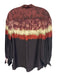 Altuzarra Size 34 Brown, Beige, Red Polyester Long Sleeve Abstract Print Top Brown, Beige, Red / 34