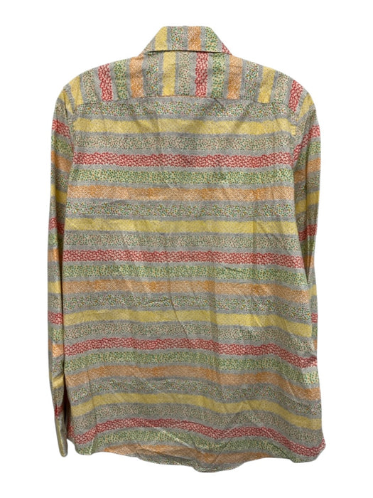 Ann Mashburn Size M Yellow, Orange, Red Cotton Long Sleeve Floral Print Top Yellow, Orange, Red / M