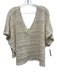 Palmacea Size XS/M Cream White Polyester & Cotton V Neck Knit Poncho Short Set Cream White / XS/M