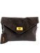 Cefiro Brown Nubuck Gold hardware Flap One Strap Shoulder Bag Brown / M