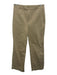 Ann Mashburn Size 28 Khaki Cotton Blend Twill Patch Pocket Straight Leg Pants Khaki / 28