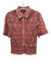 J. Crew Size S red, Blue, Cream Cotton Shirred Floral Short Sleeve Top red, Blue, Cream / S