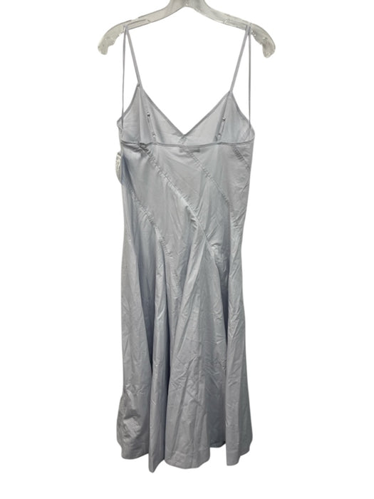 J. Crew Size 6 Gray Blue Cotton Spaghetti Strap V Neck Paneled Dress Gray Blue / 6