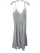 J. Crew Size 6 Gray Blue Cotton Spaghetti Strap V Neck Paneled Dress Gray Blue / 6