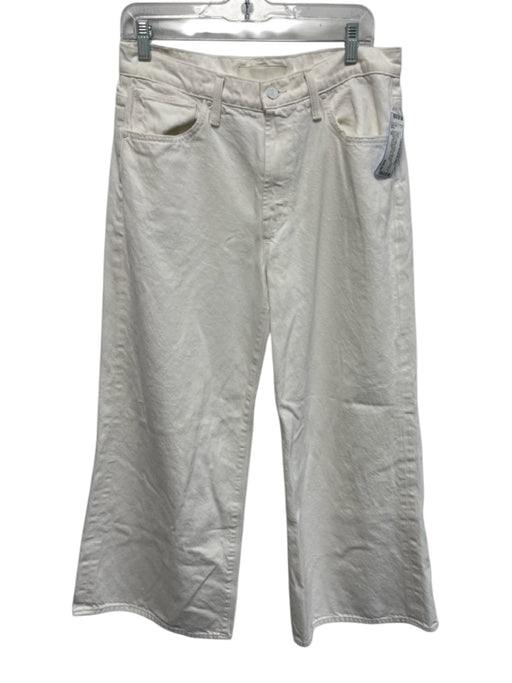 Mother Superior Size 29 White Cotton Denim High Waist Button & Zip Fly Jeans White / 29