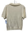 DL1961 Size M Cream White Cotton Blend Knit Short Sleeve Polo Sweater Top Cream White / M