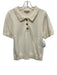DL1961 Size M Cream White Cotton Blend Knit Short Sleeve Polo Sweater Top Cream White / M