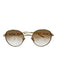 Louis Vuitton Gold Tone & Brown Metal Logo Chain Detail Round Sunglasses Gold Tone & Brown