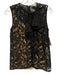 Stella McCartney Size 40 Black Cotton Blend Floral Lace Sleeveless Back Zip Top Black / 40