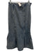 Khaite Size 27 Light Wash Cotton Denim Paneled Pleated Bottom Midi Skirt Light Wash / 27