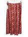 Altuzarra Size 34 Red, Pink & White Polyester Geometric Print Pleated Midi Skirt Red, Pink & White / 34