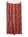 Altuzarra Size 34 Red, Pink & White Polyester Geometric Print Pleated Midi Skirt Red, Pink & White / 34