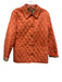 Burberry Size Est S Coral Orange Polyester Quilted Snap Button Front Jacket Coral Orange / Est S
