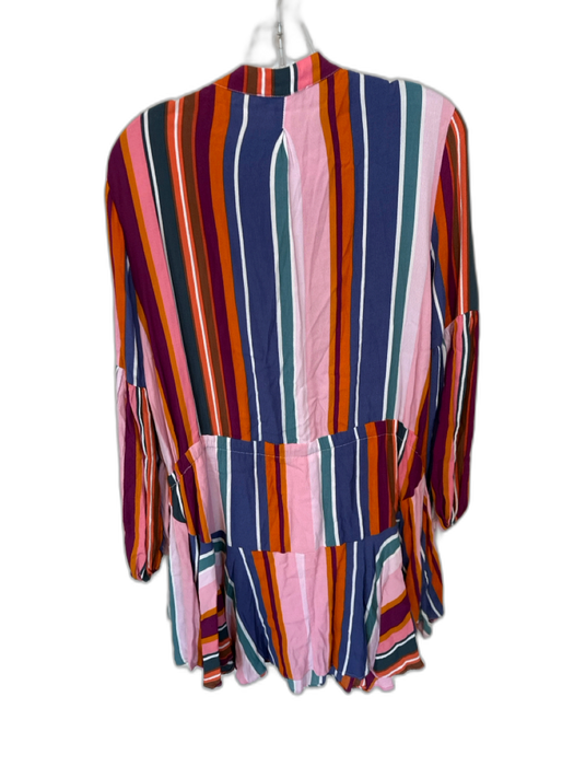 Oliviaceous Size L Multi Polyester Blend Long Sleeve Ruffle Drawstring Dress Multi / L