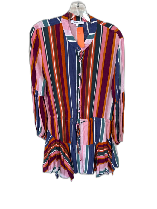Oliviaceous Size L Multi Polyester Blend Long Sleeve Ruffle Drawstring Dress Multi / L
