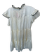Marie Oliver Size 1 White Silk Blend Ruff Collar high neck short sleeve Dress White / 1