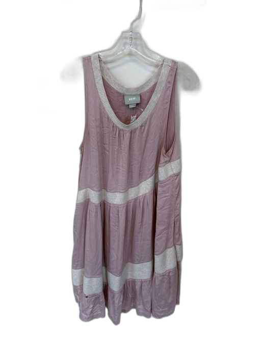 Maeve Size L Purple Viscose Scoop Neck Pleats Scrunched Mini Dress Purple / L