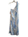 Free People Size S White & Blue Lyocell Maxi Floral Off Shoulder Side tie Dress White & Blue / S