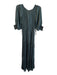 Just Me Size S Green Polyester Blend Maxi Sleeveless Lace Detail Back Zip Dress Green / S