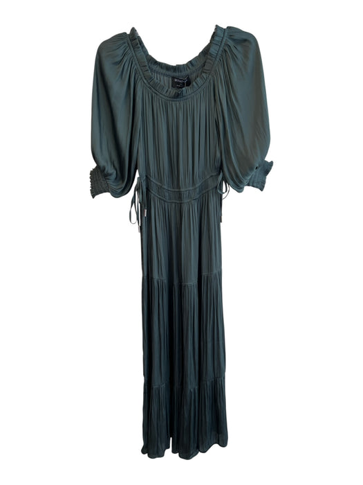 Just Me Size S Green Polyester Blend Maxi Sleeveless Lace Detail Back Zip Dress Green / S