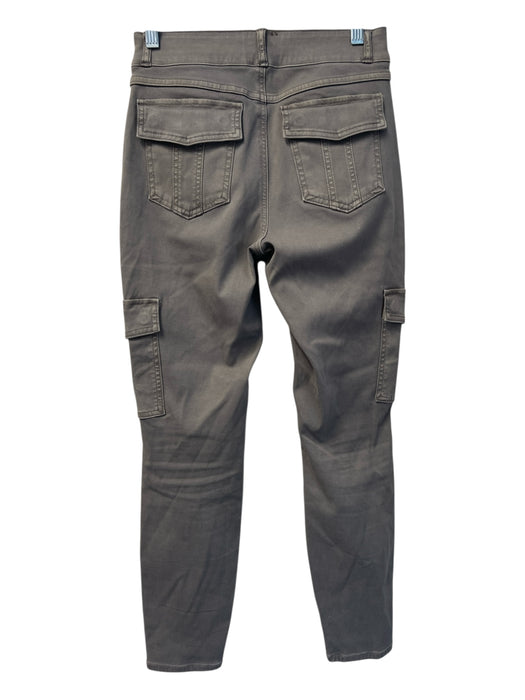 Spanx Size M Grey Cotton Blend 6 Pocket Cargo Skinny Belt Loops Pants Grey / M
