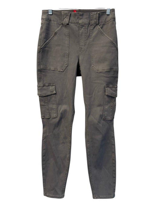 Spanx Size M Grey Cotton Blend 6 Pocket Cargo Skinny Belt Loops Pants Grey / M