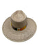 Sunshine Tienda Beige & Multi Straw Embroidered Stripe wide brim Hat Beige & Multi / One Size