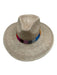 Sunshine Tienda Beige & Multi Straw Embroidered Stripe wide brim Hat Beige & Multi / One Size