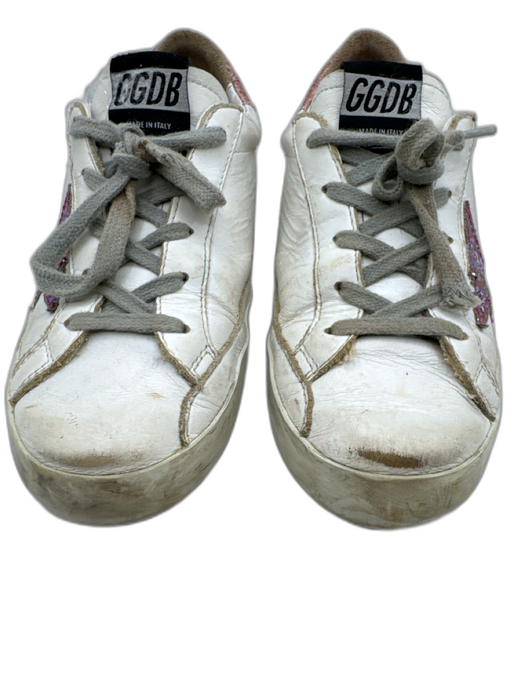 Golden Goose Shoe Size 35 White, Pink, Gray Leather Sequin Star Low Top Sneakers White, Pink, Gray / 35