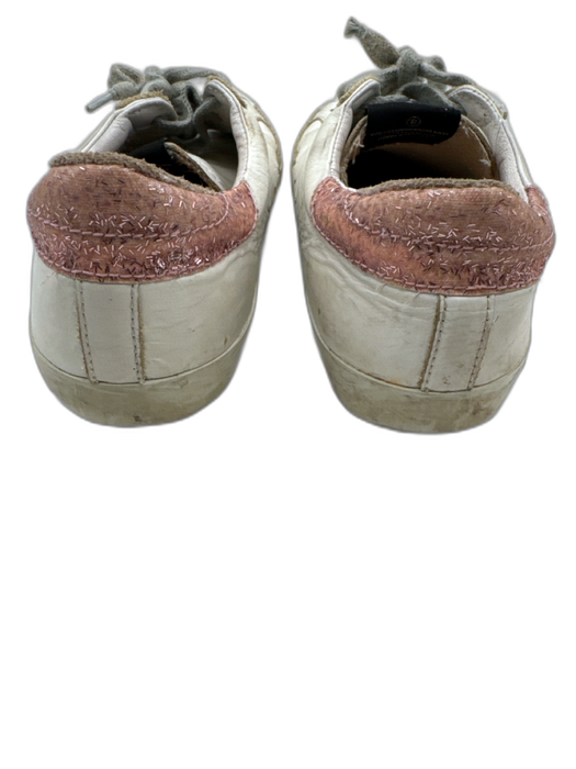 Golden Goose Shoe Size 35 White, Pink, Gray Leather Sequin Star Low Top Sneakers White, Pink, Gray / 35